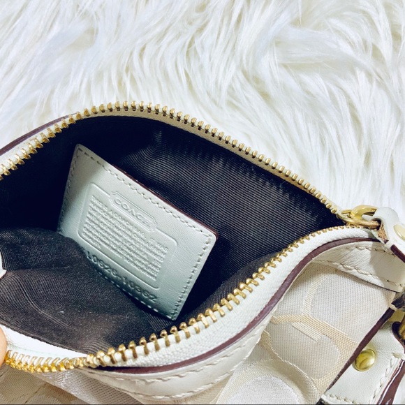 💝 White COACH Monogram Mini Messenger 💝 - Picture 5 of 8